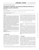 Comparison of Bayesian and maximum-likelihood inference of population genetic parameters