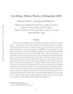 Low Energy Hadron Physics in Holographic QCD