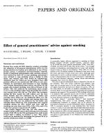 Effect of general practitioners' advice against smoking