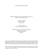 NOMINAL RIGIDITIES AND THE DYNAMIC EFFECTS OF A SHOCK TO MONETARY POLICY