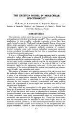 THE EXCITON MODEL IN MOLECULAR SPECTROSCOPY