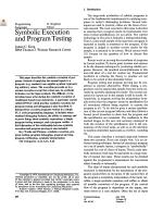 Symbolic Execution and Program Testing