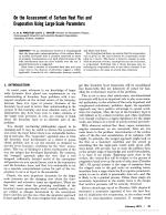 On the Assessment of Surface Heat Flux and Evaporation Using Large-Scale Parameters