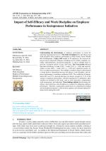 Impact of Self-Efficacy and Work Discipline on Employee Performance in Sociopreneur Initiatives