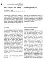Microsatellite null alleles in parentage analysis