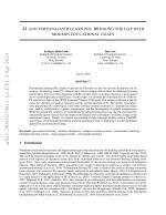 AI AND PERSONALIZED LEARNING: BRIDGING THE GAP WITH MODERN EDUCATIONAL GOALS
