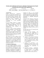 System and architecture-level power reduction of microprocessor-based communication and multi-media applications