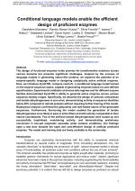 Conditional language models enable the efficient design of proficient enzymes
