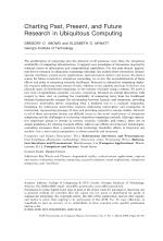 Charting Past, Present, and Future Research in Ubiquitous Computing