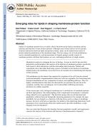 Emerging roles for lipids in shaping membrane-protein function