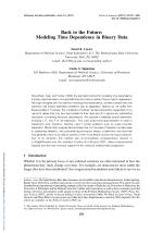 Back to the Future: Modeling Time Dependence in Binary Data