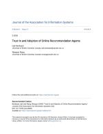 Trust In and Adoption of Online Recommendation Agents