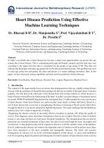 Heart Disease Prediction Using Effective Machine Learning Techniques
