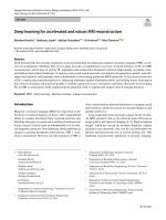 Deep learning for accelerated and robust MRI reconstruction