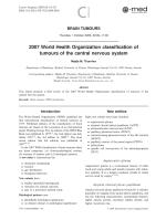 2007 World Health Organization classification of tumours of the central nervous system