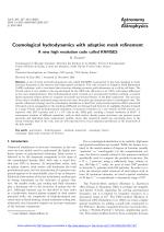 Cosmological hydrodynamics with adaptive mesh refinement A new high resolution code called RAMSES