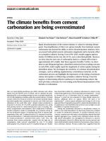 The climate benefits from cement carbonation are being overestimated