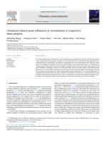 Ultrasound induced grain refinement of crystallization in evaporative saline droplets