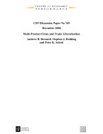 Multi-Product Firms and Trade Liberalization