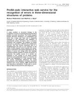 ProSA-web: interactive web service for the recognition of errors in three-dimensional structures of proteins