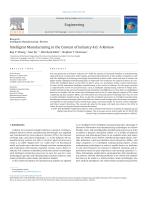 Intelligent Manufacturing in the Context of Industry 4.0: A Review