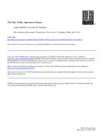 The Noise Trader Approach to Finance