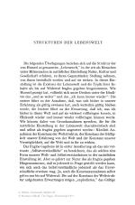 STRUKTUREN DER LEBENSWELT