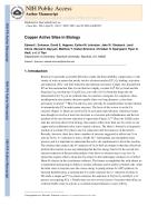 Copper Active Sites in Biology