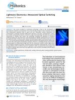 Lightwave Electronics: Attosecond Optical Switching