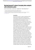 Moving beyond P values: Everyday data analysis with estimation plots