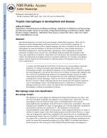 Trophic macrophages in development and disease