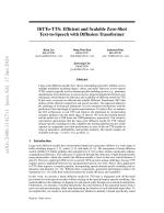 DiTTo-TTS: Efficient and Scalable Zero-Shot Text-to-Speech with Diffusion Transformer