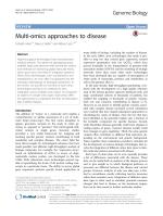 Multi-omics approaches to disease