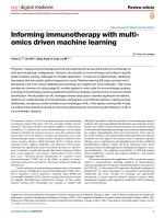 Informing immunotherapy with multi-omics driven machine learning