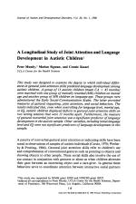A Longitudinal Study of Joint Attention and Language Development in Autistic Children