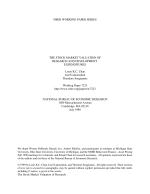 THE STOCK MARKET VALUATION OF RESEARCH AND DEVELOPMENT EXPENDITURES
