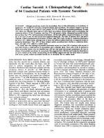 Cardiac Sarcoid: A Clinicopathologic Study of 84 Unselected Patients with Systemic Sarcoidosis