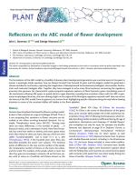 Reflections on the ABC model of flower development