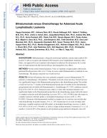 Blinatumomab versus Chemotherapy for Advanced Acute Lymphoblastic Leukemia