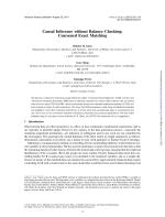 Causal Inference without Balance Checking: Coarsened Exact Matching