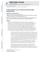 Context-dependent control of alternative splicing by RNA-binding proteins