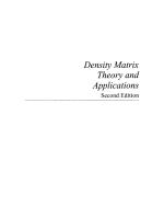 Density Matrix Theory and Applications