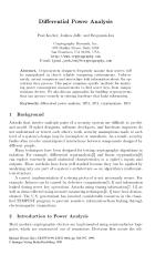 Differential Power Analysis