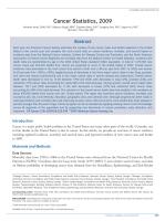 Cancer Statistics, 2009