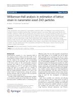 Williamson-Hall analysis in estimation of lattice strain in nanometer-sized ZnO particles