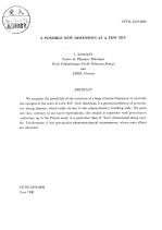 A POSSIBLE NEW DIMENSION AT A FEW TEV