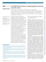 The PRISMA 2020 statement: an updated guideline for reporting systematic reviews