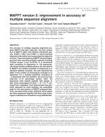 MAFFT version 5: improvement in accuracy of multiple sequence alignment