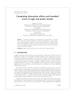 Computing interaction effects and standard errors in logit and probit models