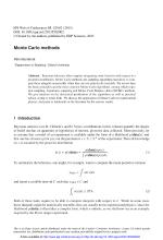 Monte Carlo methods
